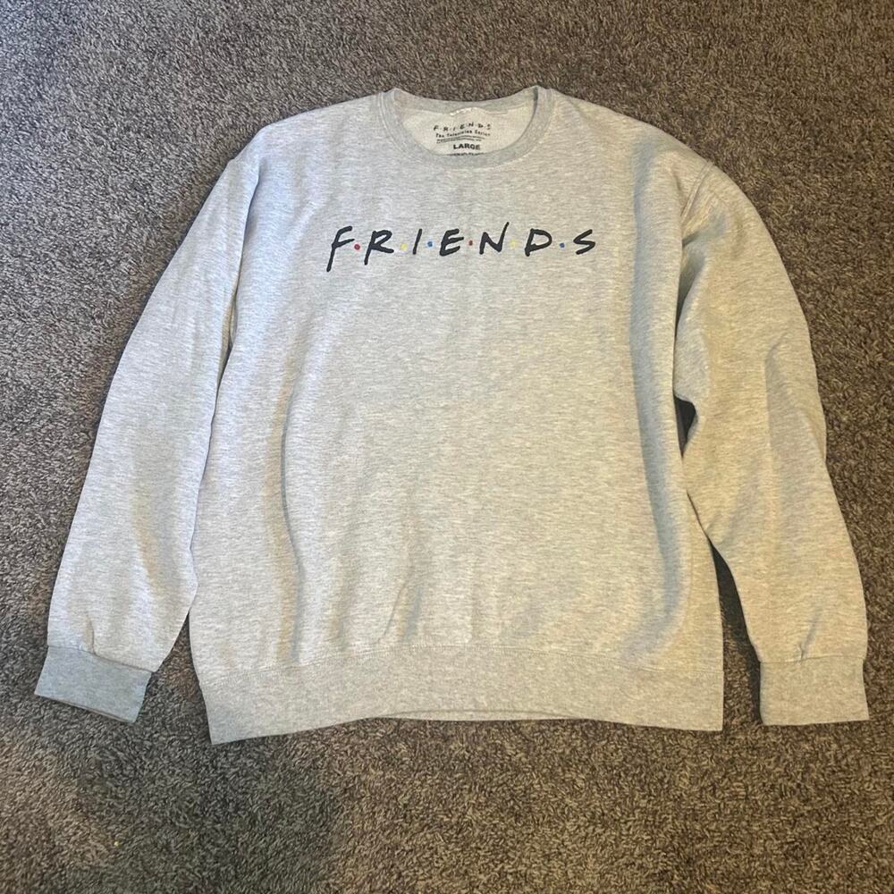 Gray friends crewneck sweatshirt with